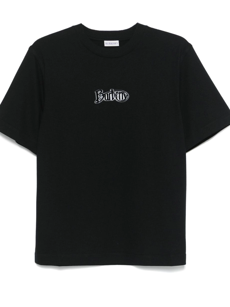 Cheap Versace Women flocked-logo T-shirt 0707